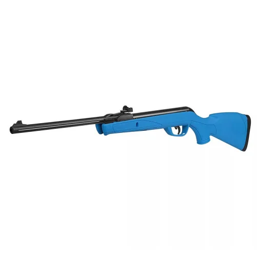 Carabina Gamo Delta Blue azul de 7,5 julios con cañón negro y miras abiertas en Carril Outdoor.