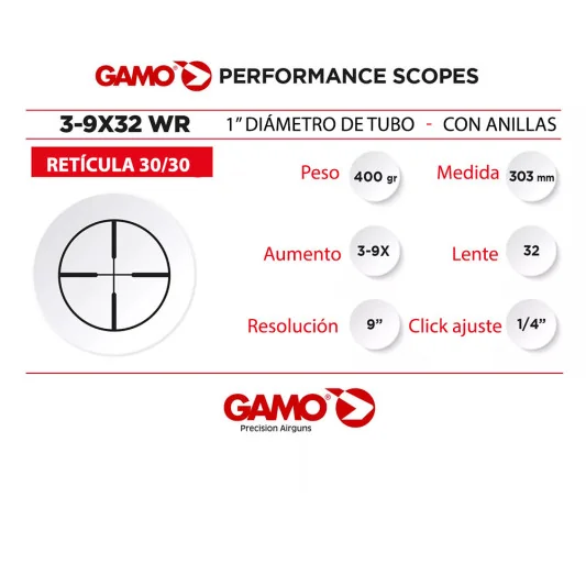 Visor Gamo 3-9X32 WR