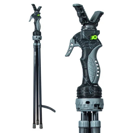 Trípode Primos Trigger Stick Gen 3 Onyx ajustable con gatillo y yugo desmontable