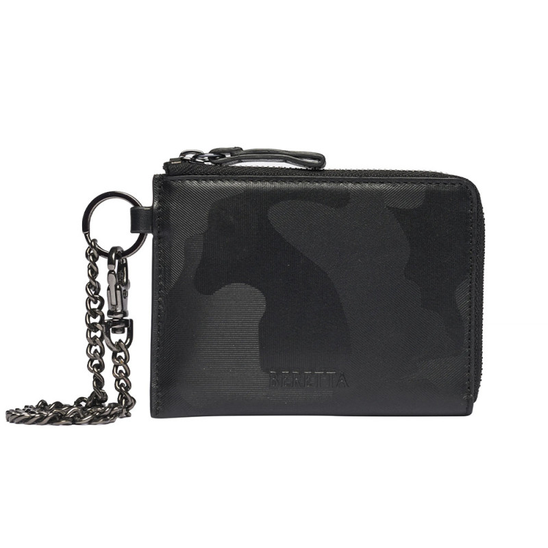 Cartera Beretta Zipped pouch with chain black