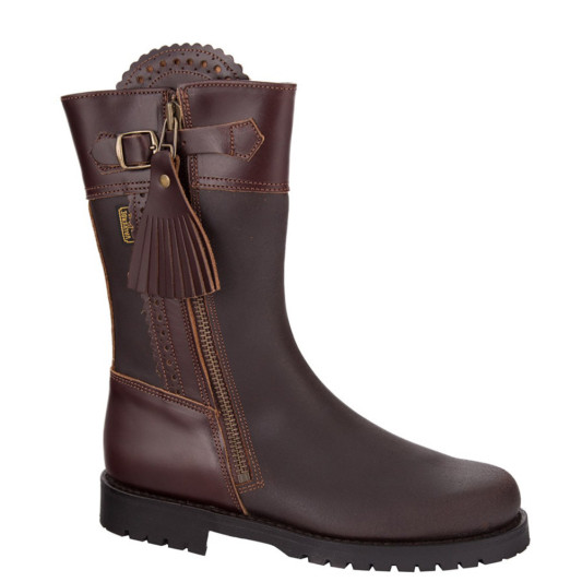 Bota serraje engrasado castaña liso - Carril Outdoor online