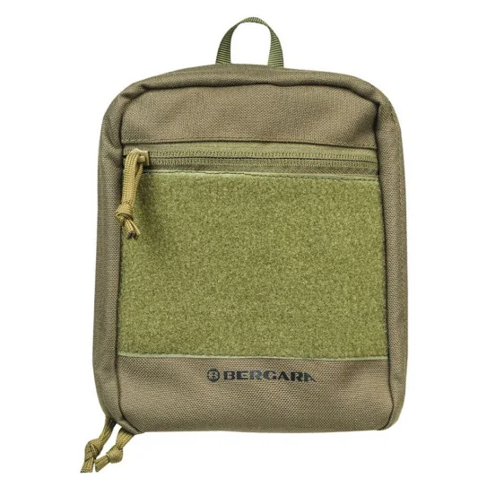 Bolsa Organizadora Bergara Pouch L verde olive con panel frontal de velcro y cremallera exterior en Carril Outdoor.