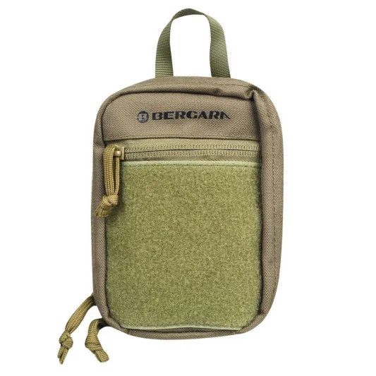 Bolsa Organizadora Bergara Pouch S en color Olive con asa de transporte y panel frontal de velcro en Carril Outdoor