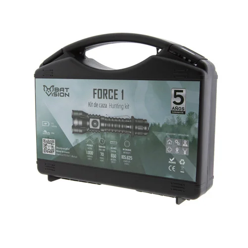 Kit Caza Linterna Force One Bat Vision 1000 lm