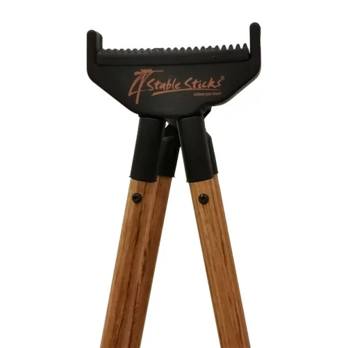 Apoyo rifle 4StableSticks Ultimate Wood regulable en altura de 118 a 168 cm
