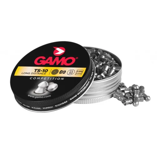 Balines Gamo TS-10 Competition 4.5mm de plomo para larga distancia en Carril Outdoor.