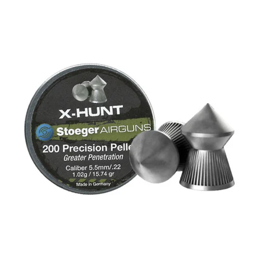 Balines Stoeger X-Hunt 5.5 mm de cabeza puntiaguda para tiro de precisión en Carril Outdoor