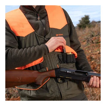 Gilet De Chasse Chiruca Osiris 08 - Pochettes Filet Et Imperméables - Tissu Polyester/coton - Poids 530g