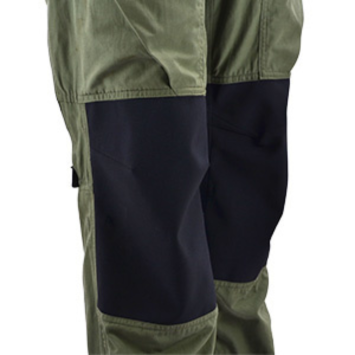 Pantalón Ranger Mountain con rodillas y culera aislante elástica e Impermeable en color musgo T-M