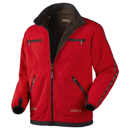 Chaqueta de forro polar marrón - rojo Härkila Kamko