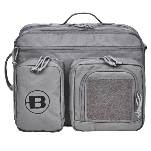 Mochila Bergara Tactical Base Camp 25L gris expandible con compartimento para portátil