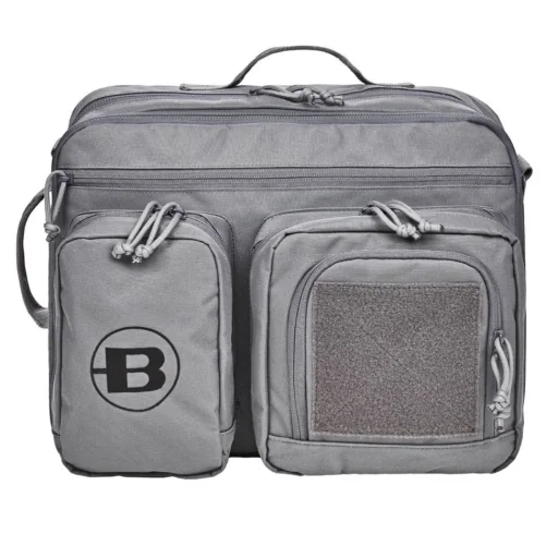 Mochila Bergara Tactical Base Camp 25L gris expandible con compartimento para portátil
