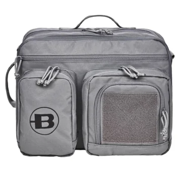 Mochila Bergara Tactical Base Camp 25L gris expandible con compartimento para portátil