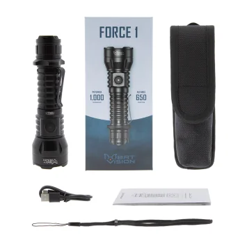 Linterna Bat Vision Force One 1000 lúmenes con alcance de 650 metros