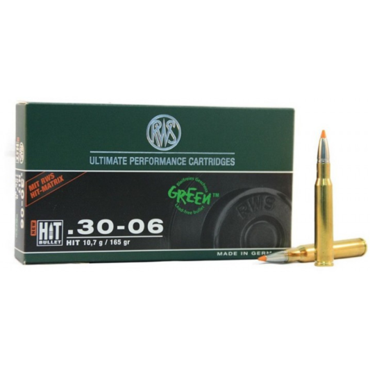 Bala Rws 30-06 sprg. Hit green 165grs