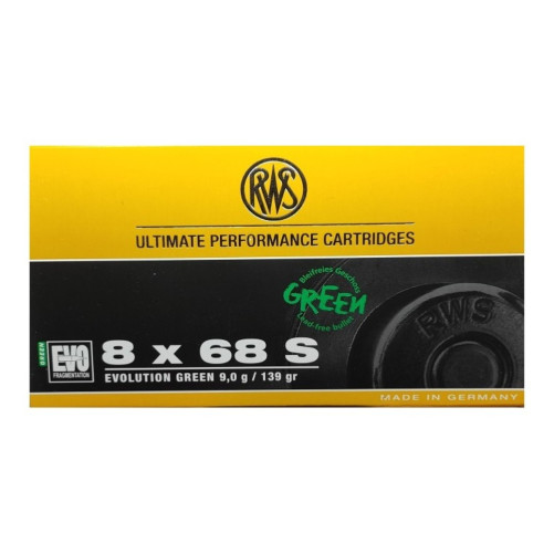 Balas 8x68s Rws Evo Green 139gr