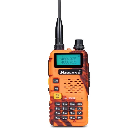 Radio Midland CT-590S UHF/VHF con pantalla LCD y batería recargable
