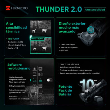 Cópia de Cópia de Monocular térmico Hikmicro Clip-On Thunder TQ50CRL 3.0