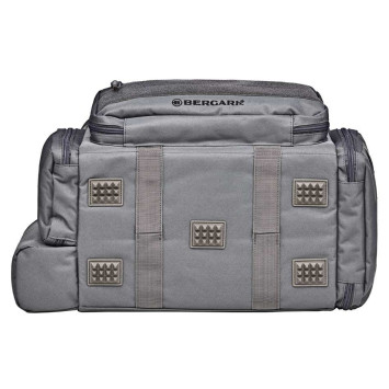 Bolsa de tiro Bergara 20L gris con divisores, MOLLE y compartimentos organizados