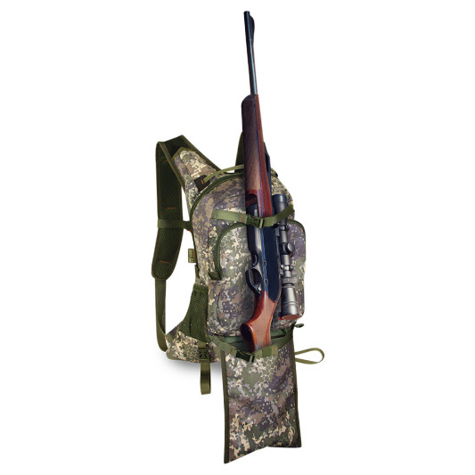 Mochila de caza con bolsillo para rifle Suede Camo 18 litros Nature by Marsupio