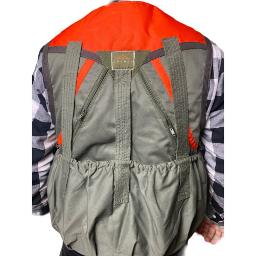 Chaleco Archer Canguro Verde Naranja cerrado
