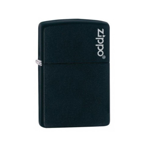 Mechero Zippo negro mate con logo | Carril Outdoor