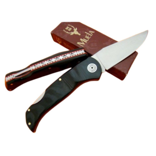 Navaja Muela NAVALIA-10M con hoja de acero MoVa y mango de micarta negra