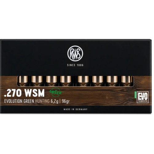 Bala RWS .270 WSM 96gr EVO GREEN | Carril Outdoor