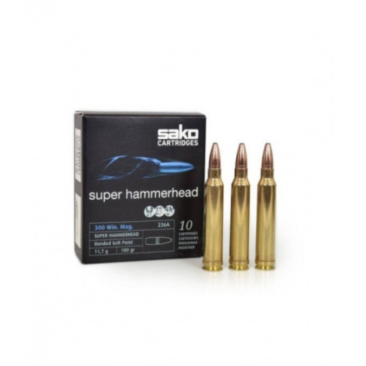 Cartuchos Sako .300 Win Mag 180gr Super Hammerhead | Carril Outdoor