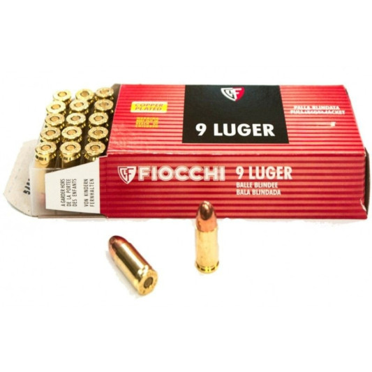 9mm FMJ 100gr Fiocchi tiro deportivo | Carril Outdoor