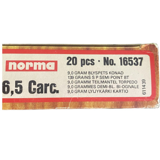 Bala Norma 6.5 Carcano 139 gr