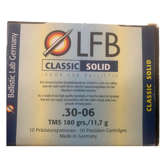 LFB .30-06 TMS 180gr caza precisión Classic Solid | Carril Outdoor