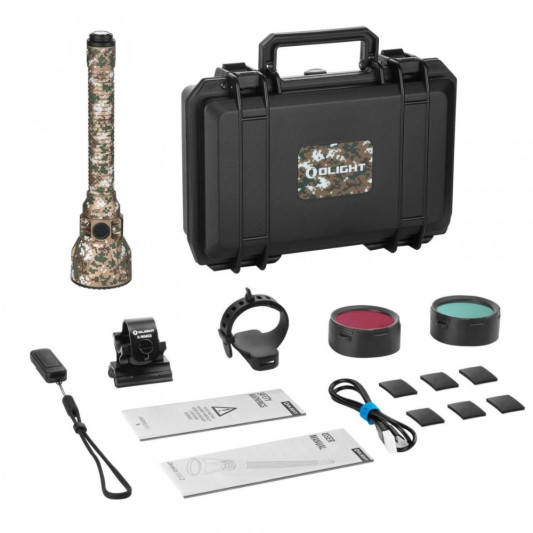 Kit de caza camuflaje con linterna LED Javelot Turbo 2 Olight y accesorios completos