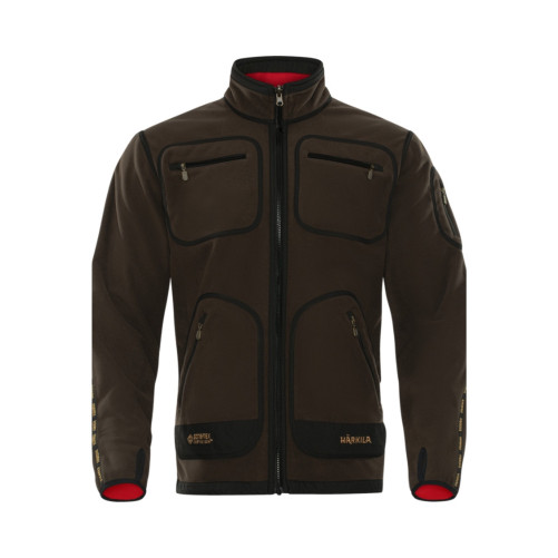 Chaqueta de forro polar marrón - rojo Härkila Kamko - Armería Carril