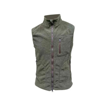 Chaleco polar Hart Wagrain‑V verde con cremallera y tres bolsillos