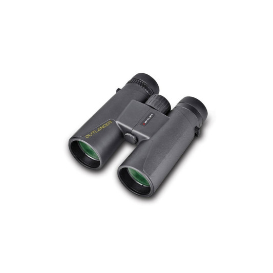 Binoculares Shilba Outlander 10x42 con lentes verdes y cuerpo mate ergonómico