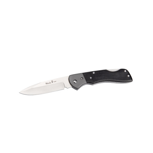 Navaja Muela BX-8GM con hoja en acero 440C y mango de Micarta negra, incluye funda de cordura