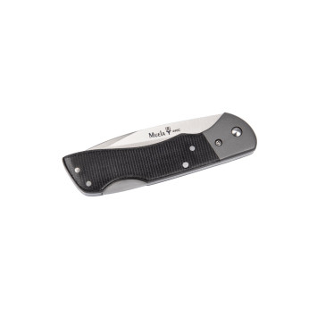 Navaja Muela BX-8GM con hoja en acero 440C y mango de Micarta negra, incluye funda de cordura