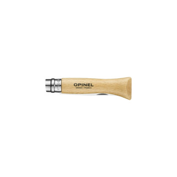 Navaja Opinel Nº6 de acero inoxidable con mango de haya y anillo Virobloc
