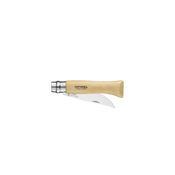 Navaja Opinel Nº9 de acero inoxidable con mango de haya y anillo Virobloc