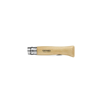 Navaja Opinel Nº9 de acero inoxidable con mango de haya y anillo Virobloc