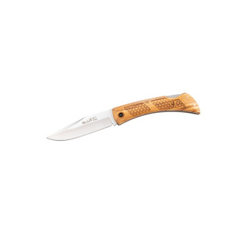 Navaja Muela BT-9.OL artesana con hoja Drop Point y mango de madera de olivo