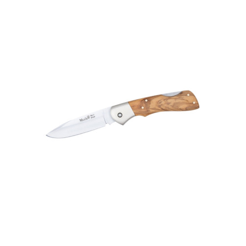Navaja Muela BX-8.OL con hoja Drop Point y mango de madera de olivo y alpaca