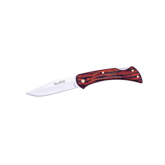 Navaja Muela K-9R.M con hoja Clip Point en acero MOVA y mango de madera coral prensada