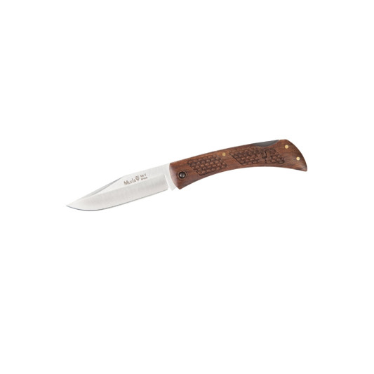 Navaja Muela BT-9NG con hoja Drop Point y mango de madera de nogal