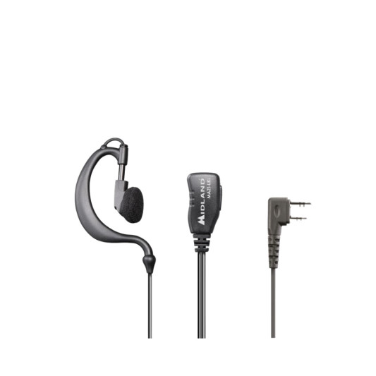 Microauricular Midland MA‑21 LKi con botón PTT y conexión 2‑pin