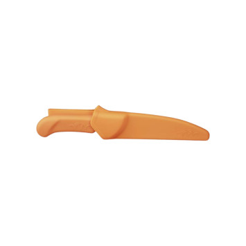 Cuchillo Blaser desollador profesional con hoja dentada y mango naranja