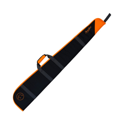 Funda Benisport Acolchada Acra 135 cm negra con detalles naranja y bandolera