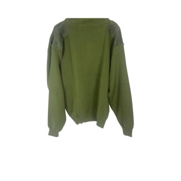 Jersey verde The New Hunting Spirit 13017 con media cremallera y refuerzos en hombros