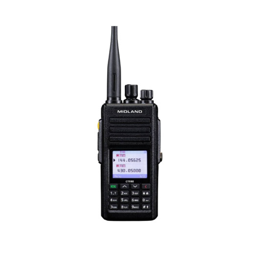 Radio Midland CT990 EBR VHF/UHF 10 W resistente con pantalla a color